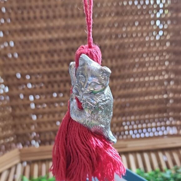 Vintage Pewter Kitten In The Yarn Tassel Lenox Kirk Stiff Collection - Picture 4 of 10